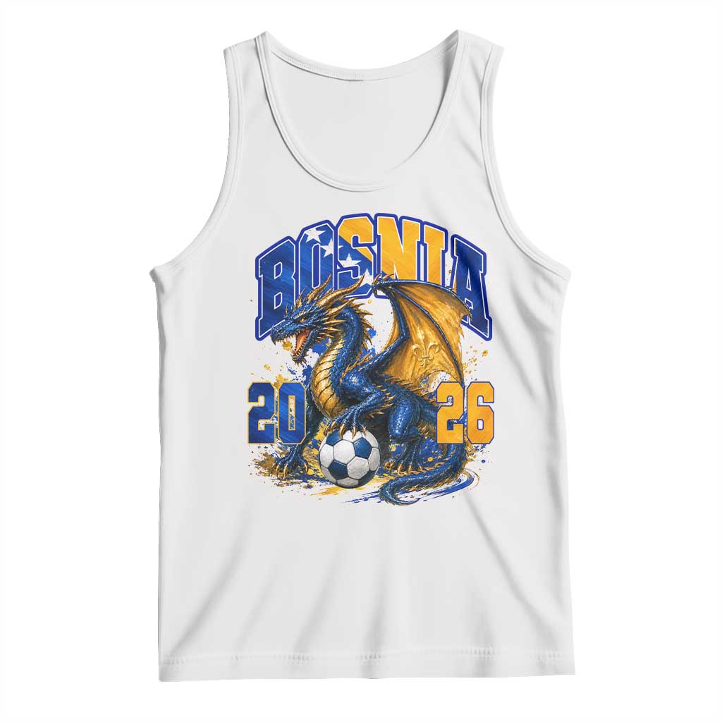 Bosnian Dragon Fudbal Fan Tank Top Bosnia And Herzegovina Pride
