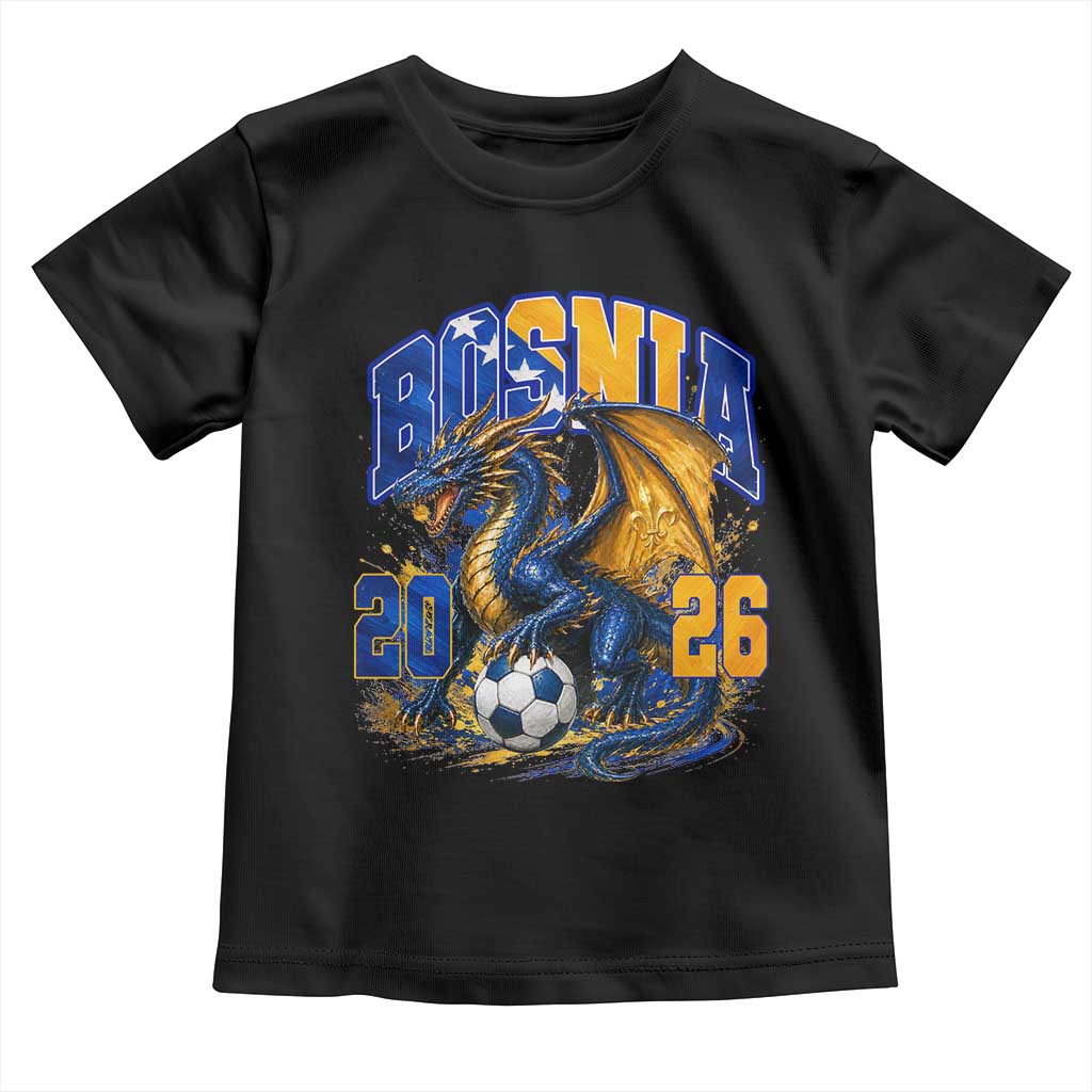 Bosnian Dragon Fudbal Fan Toddler T Shirt Bosnia And Herzegovina Pride