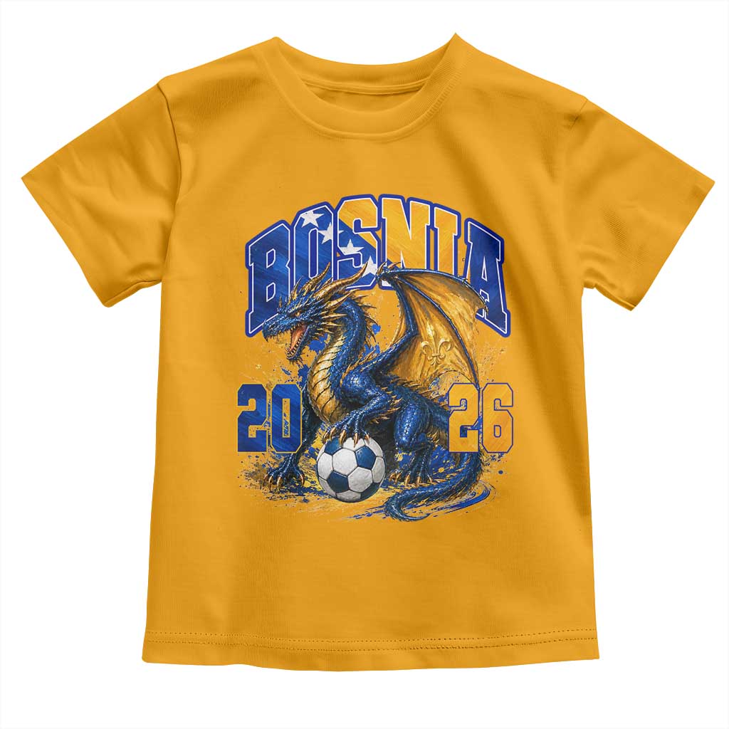 Bosnian Dragon Fudbal Fan Toddler T Shirt Bosnia And Herzegovina Pride
