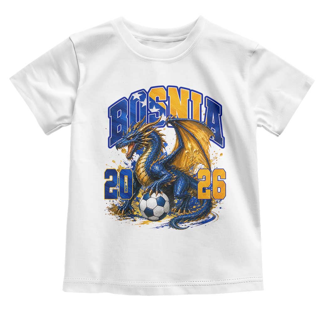 Bosnian Dragon Fudbal Fan Toddler T Shirt Bosnia And Herzegovina Pride
