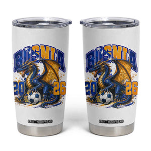 Bosnian Dragon Fudbal Fan Tumbler Cup Bosnia And Herzegovina Pride