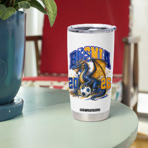 Bosnian Dragon Fudbal Fan Tumbler Cup Bosnia And Herzegovina Pride