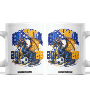 Bosnian Dragon Fudbal Fan Coffee Mug Bosnia And Herzegovina Pride