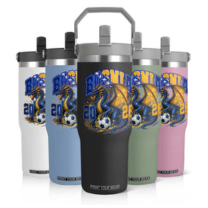 Bosnian Dragon Fudbal Fan Flip Straw Tumbler Bosnia And Herzegovina Pride