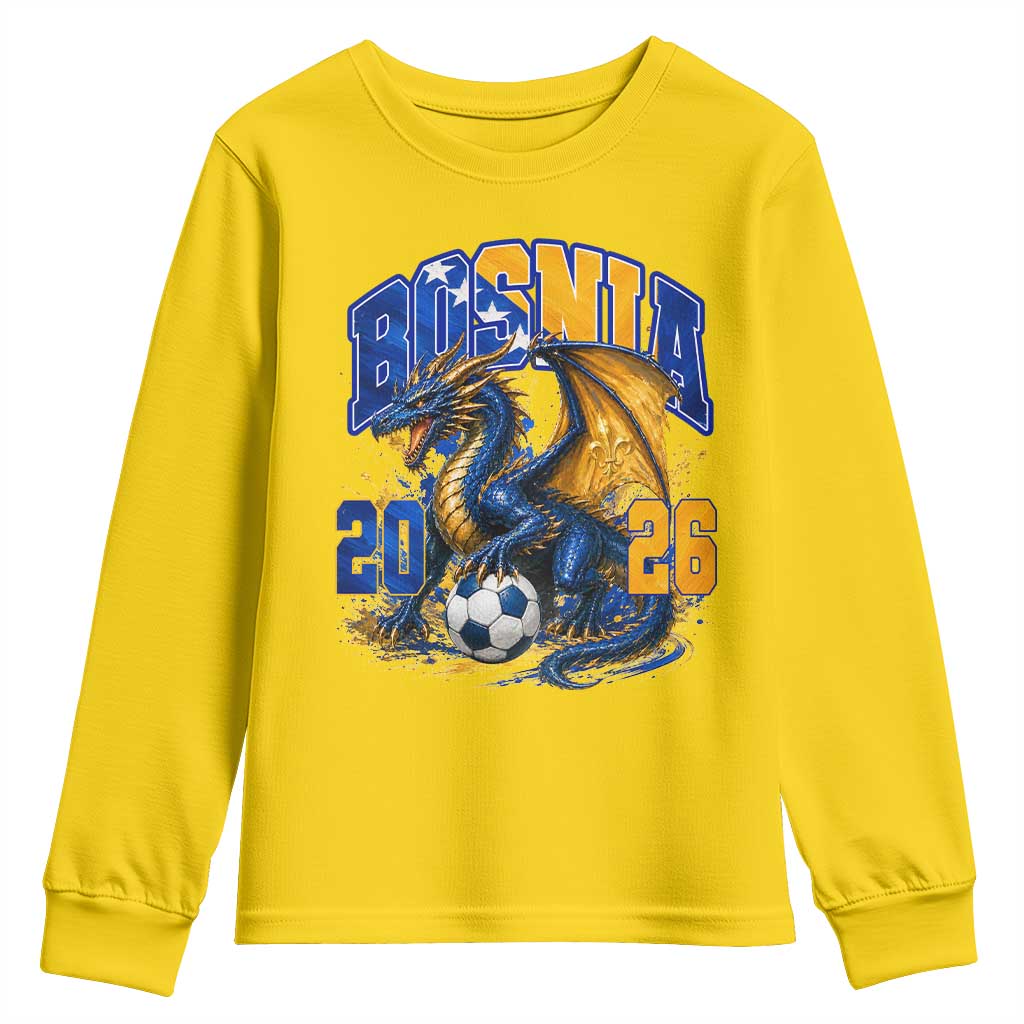 Bosnian Dragon Fudbal Fan Youth Sweatshirt Bosnia And Herzegovina Pride