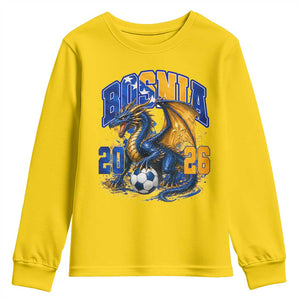Bosnian Dragon Fudbal Fan Youth Sweatshirt Bosnia And Herzegovina Pride