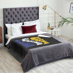 Groovy Retro Bosnia Throw Blanket Proud Bosnian Balkan Heritage Gift