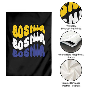 Groovy Retro Bosnia Garden Flag Proud Bosnian Balkan Heritage Gift