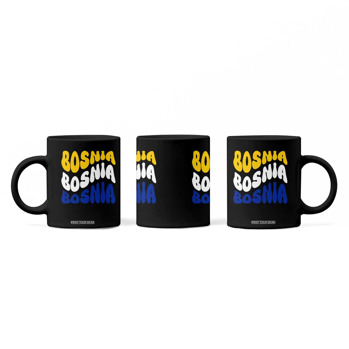 Groovy Retro Bosnia Coffee Mug Proud Bosnian Balkan Heritage Gift
