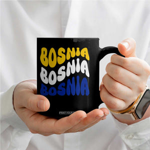 Groovy Retro Bosnia Coffee Mug Proud Bosnian Balkan Heritage Gift