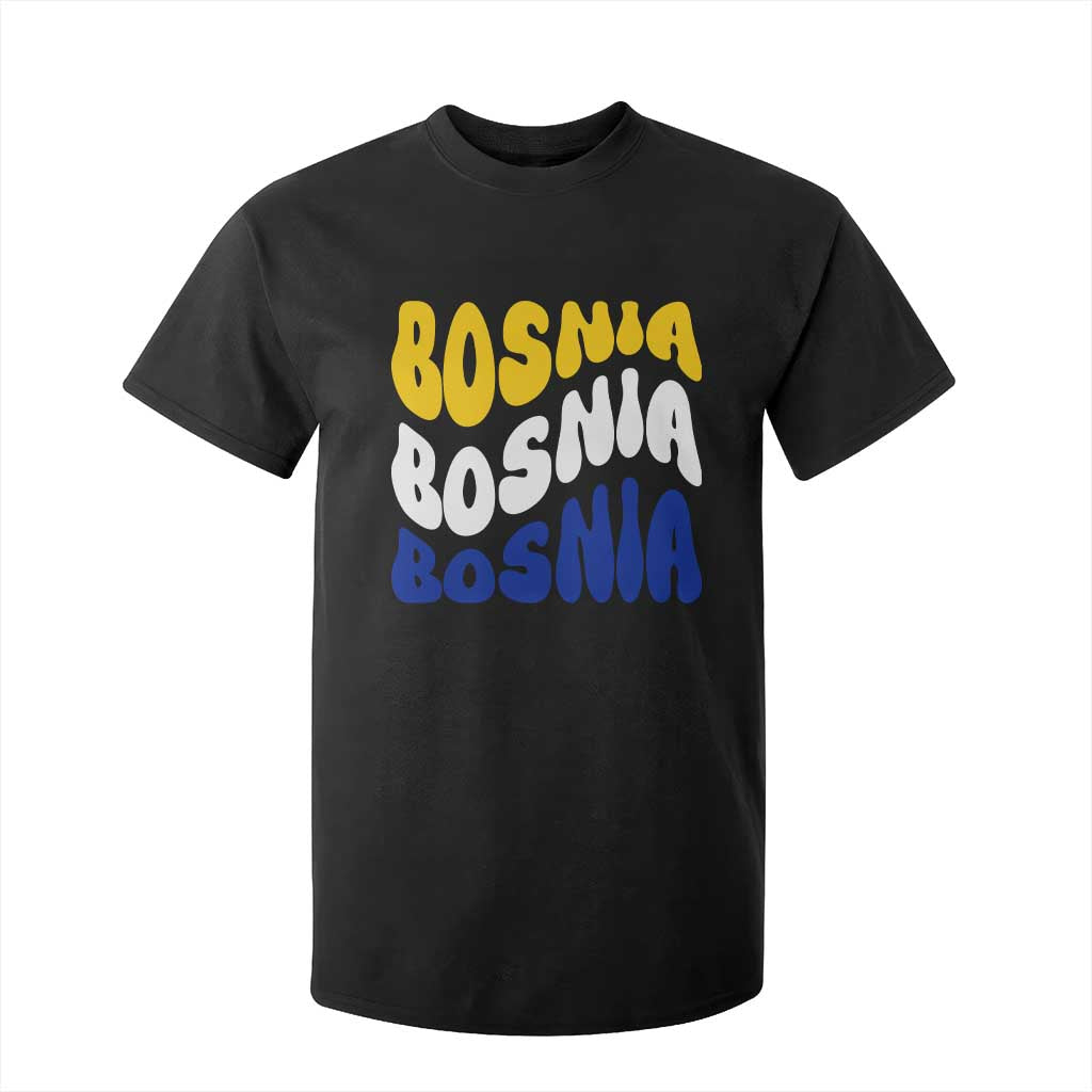 Groovy Retro Bosnia T Shirt For Kid Proud Bosnian Balkan Heritage Gift