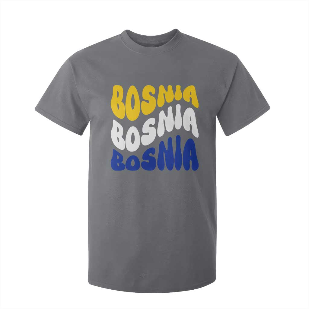 Groovy Retro Bosnia T Shirt For Kid Proud Bosnian Balkan Heritage Gift