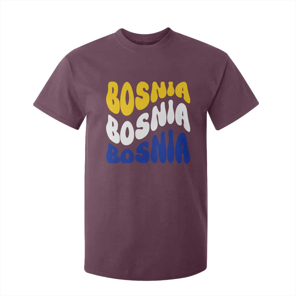 Groovy Retro Bosnia T Shirt For Kid Proud Bosnian Balkan Heritage Gift