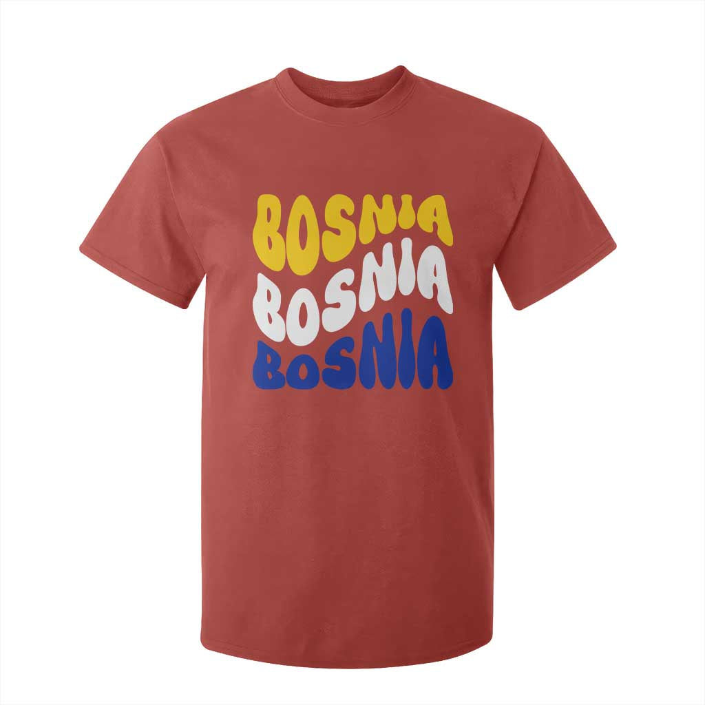 Groovy Retro Bosnia T Shirt For Kid Proud Bosnian Balkan Heritage Gift
