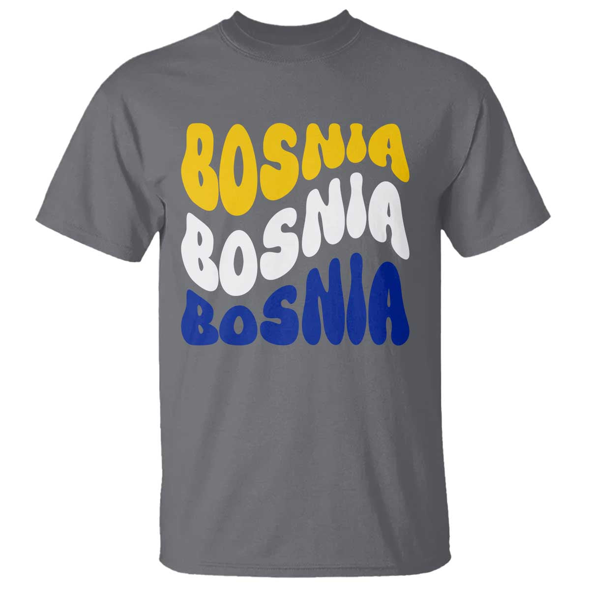 Groovy Retro Bosnia T Shirt Proud Bosnian Balkan Heritage Gift