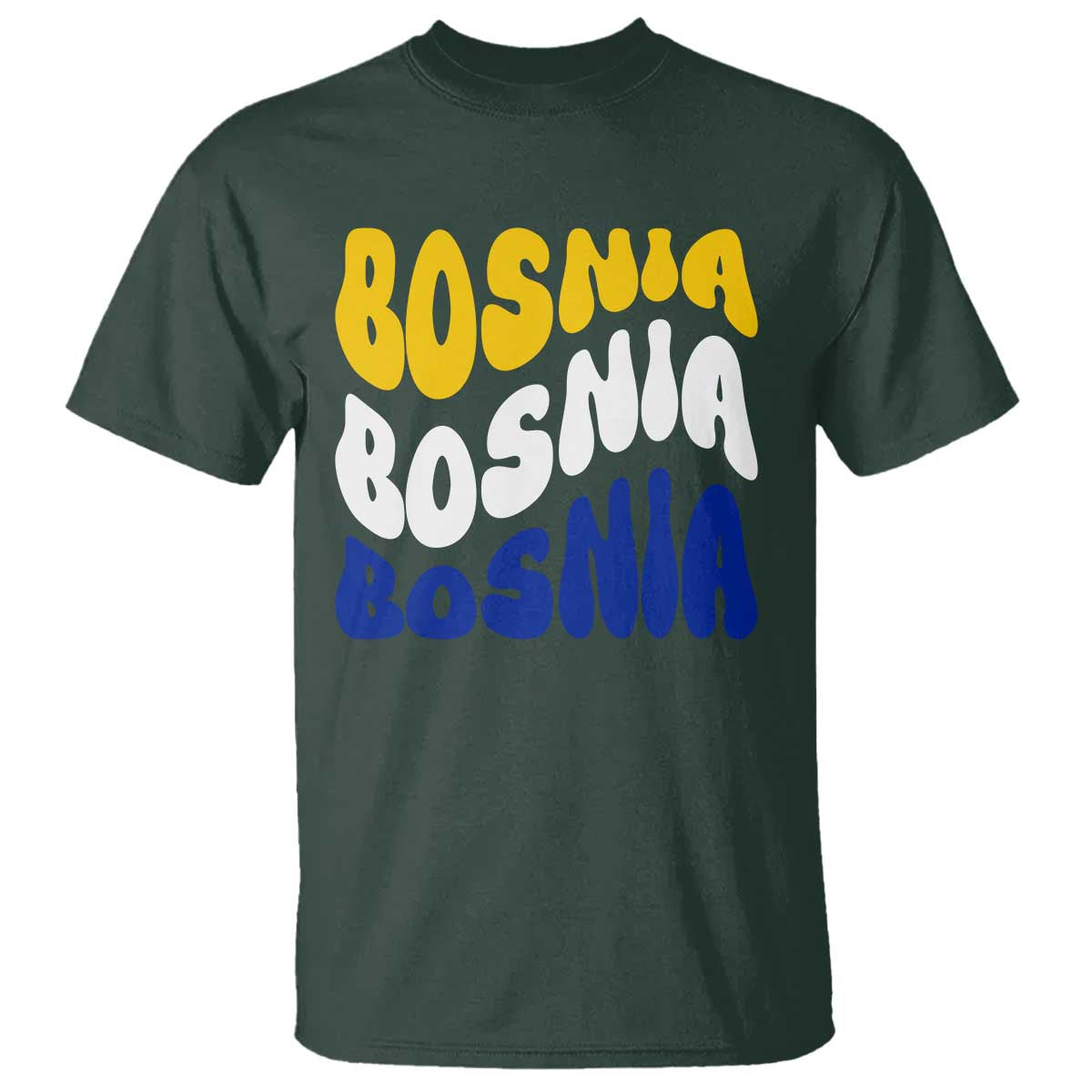 Groovy Retro Bosnia T Shirt Proud Bosnian Balkan Heritage Gift