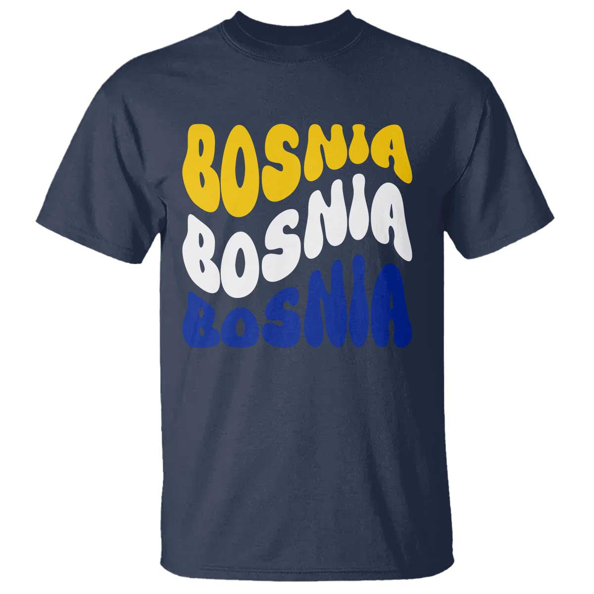 Groovy Retro Bosnia T Shirt Proud Bosnian Balkan Heritage Gift