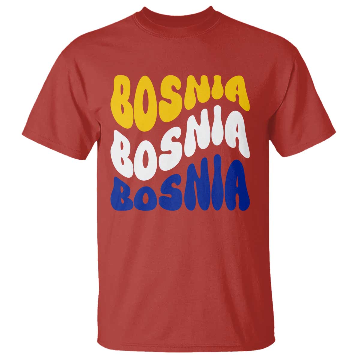 Groovy Retro Bosnia T Shirt Proud Bosnian Balkan Heritage Gift