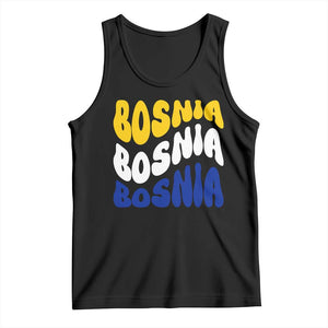 Groovy Retro Bosnia Tank Top Proud Bosnian Balkan Heritage Gift