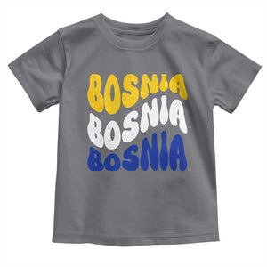 Groovy Retro Bosnia Toddler T Shirt Proud Bosnian Balkan Heritage Gift