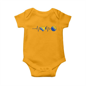 Bosnian Fudbal Heartbeat Baby Onesie Bosnia And Herzegovina Soccer Fan Gift