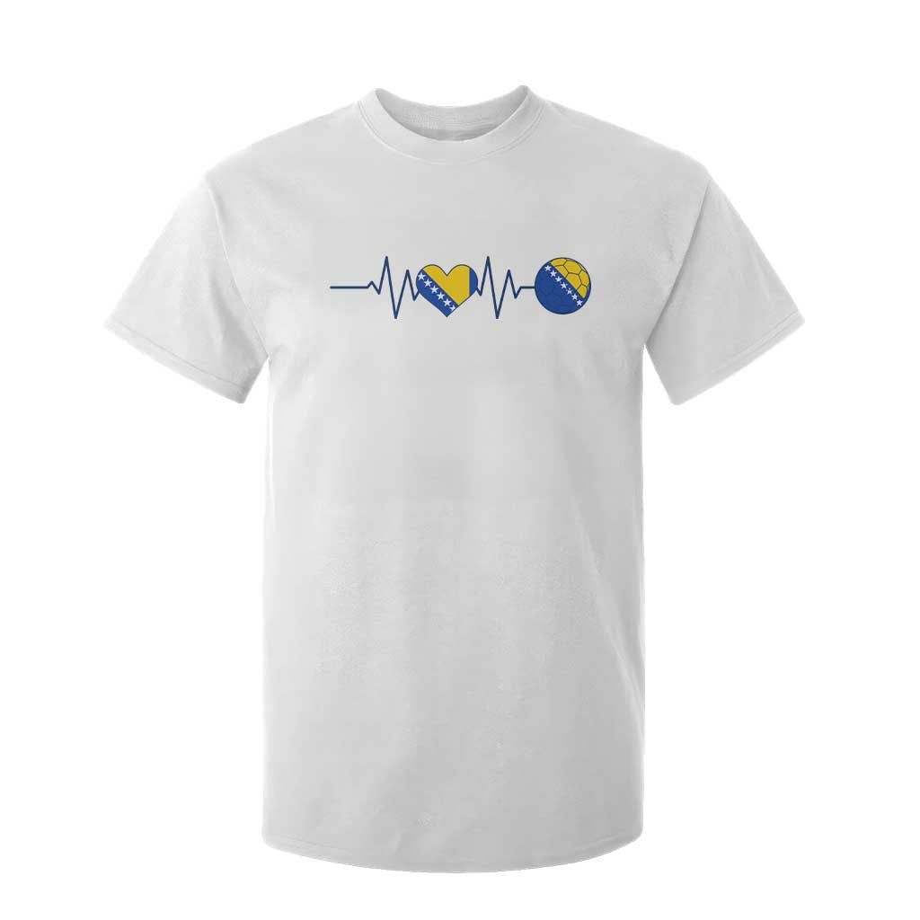 Bosnian Fudbal Heartbeat T Shirt For Kid Bosnia And Herzegovina Soccer Fan Gift