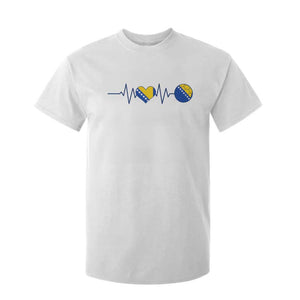Bosnian Fudbal Heartbeat T Shirt For Kid Bosnia And Herzegovina Soccer Fan Gift