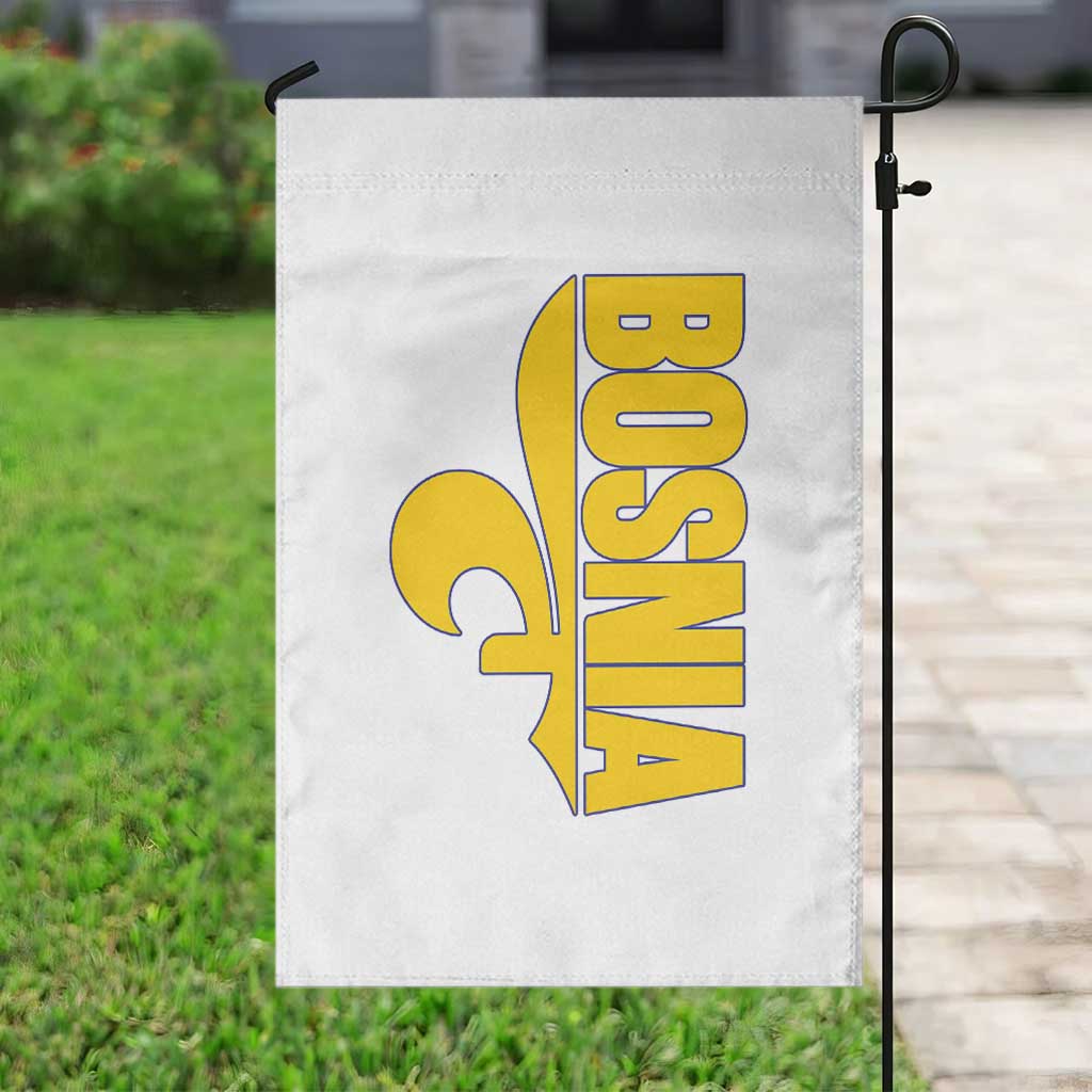Bosnian Fleur De Lis Flag Garden Flag Proud Bosnia Heritage Gift