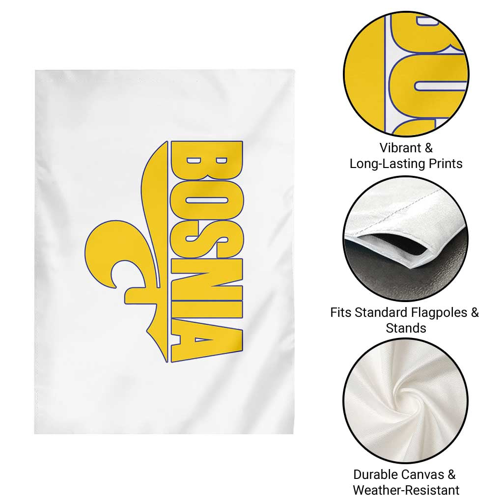 Bosnian Fleur De Lis Flag Garden Flag Proud Bosnia Heritage Gift