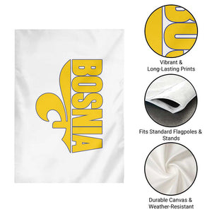 Bosnian Fleur De Lis Flag Garden Flag Proud Bosnia Heritage Gift
