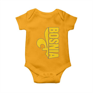 Bosnian Fleur De Lis Flag Baby Onesie Proud Bosnia Heritage Gift