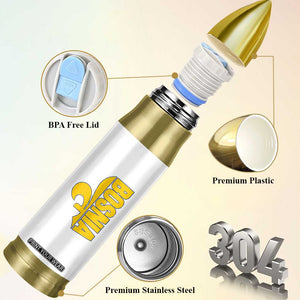 Bosnian Fleur De Lis Flag Bullet Tumbler Proud Bosnia Heritage Gift
