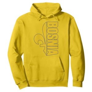 Bosnian Fleur De Lis Flag Hoodie Proud Bosnia Heritage Gift