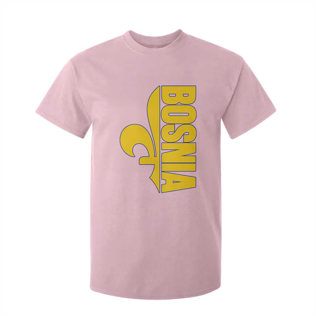 Bosnian Fleur De Lis Flag T Shirt For Kid Proud Bosnia Heritage Gift