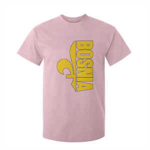 Bosnian Fleur De Lis Flag T Shirt For Kid Proud Bosnia Heritage Gift