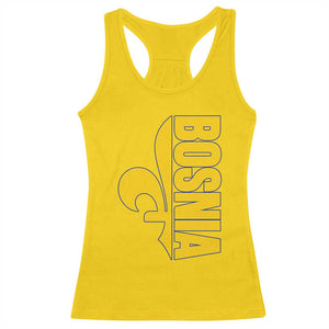 Bosnian Fleur De Lis Flag Racerback Tank Top Proud Bosnia Heritage Gift