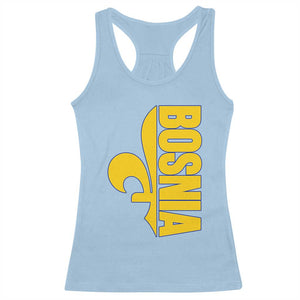 Bosnian Fleur De Lis Flag Racerback Tank Top Proud Bosnia Heritage Gift