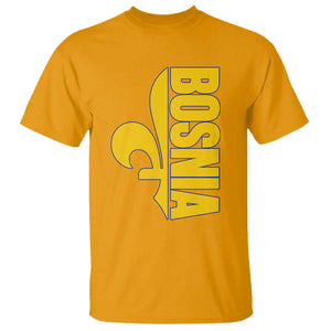 Bosnian Fleur De Lis Flag T Shirt Proud Bosnia Heritage Gift