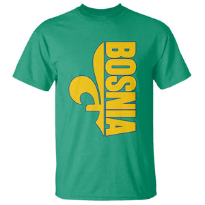 Bosnian Fleur De Lis Flag T Shirt Proud Bosnia Heritage Gift