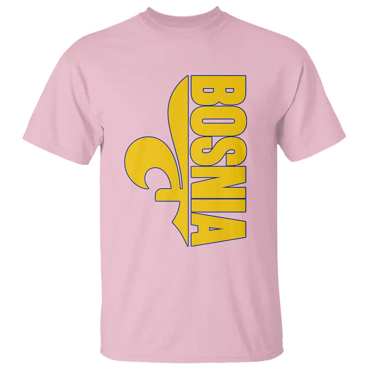 Bosnian Fleur De Lis Flag T Shirt Proud Bosnia Heritage Gift