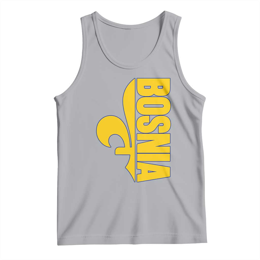 Bosnian Fleur De Lis Flag Tank Top Proud Bosnia Heritage Gift