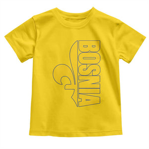 Bosnian Fleur De Lis Flag Toddler T Shirt Proud Bosnia Heritage Gift