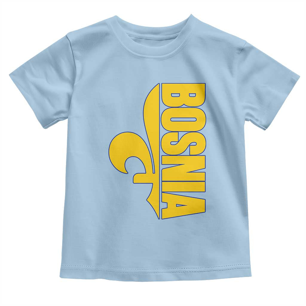 Bosnian Fleur De Lis Flag Toddler T Shirt Proud Bosnia Heritage Gift