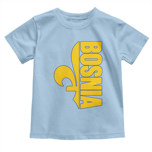 Bosnian Fleur De Lis Flag Toddler T Shirt Proud Bosnia Heritage Gift