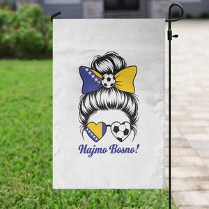 Bosnia Soccer Messy Bun Garden Flag Hajmo Bosno Game Day Gift