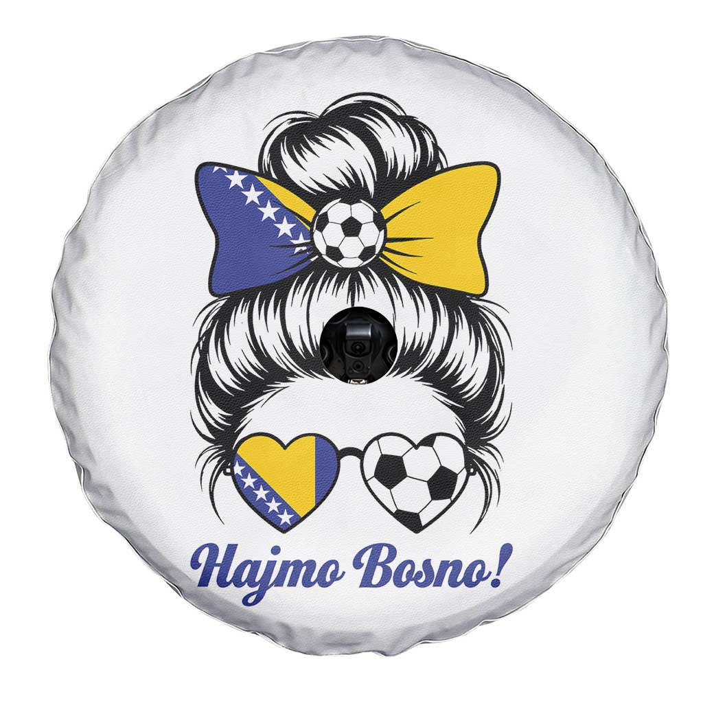 Bosnia Soccer Messy Bun Spare Tire Cover Hajmo Bosno Game Day Gift
