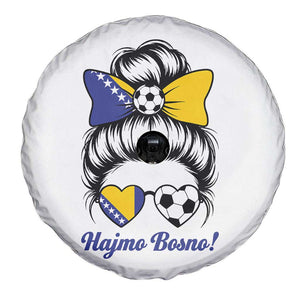 Bosnia Soccer Messy Bun Spare Tire Cover Hajmo Bosno Game Day Gift