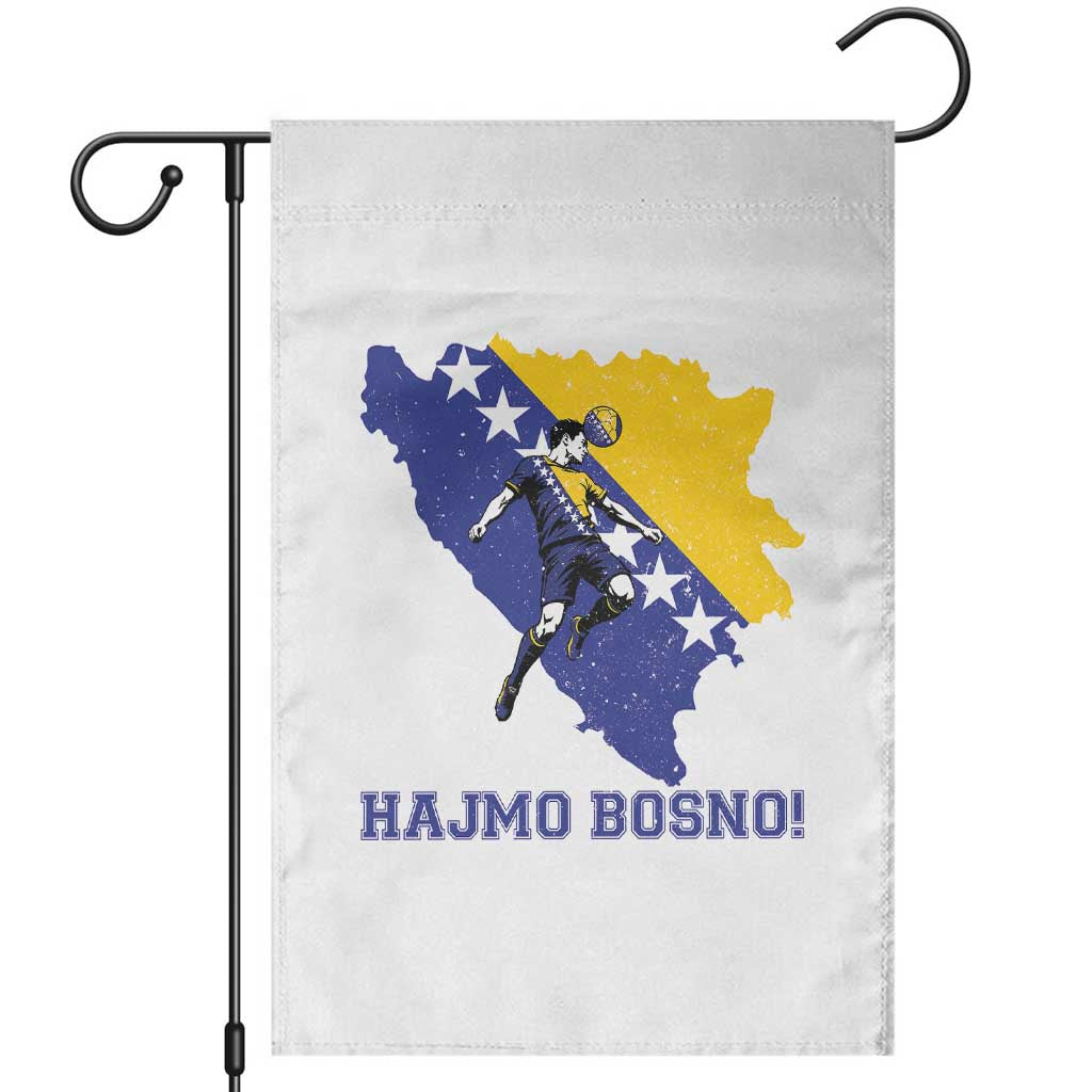 Vintage Bosnian Map Football Fan Garden Flag Proud Balkan Heritage Gift TS12 White Print Your Wear