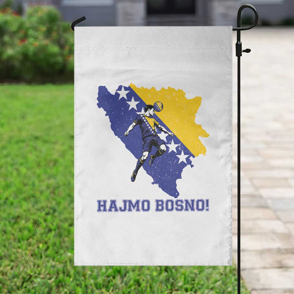 Vintage Bosnian Map Football Fan Garden Flag Proud Balkan Heritage Gift