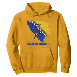 Vintage Bosnian Map Football Fan Hoodie Proud Balkan Heritage Gift